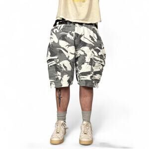 Y2K Baggy Camo Cargo Shorts Grunge Skater Summer